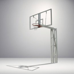 Стойка баскетбольная уличная 225 см с защитой