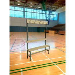 Скамейка с вешалкой для раздевалки 1,5 метра